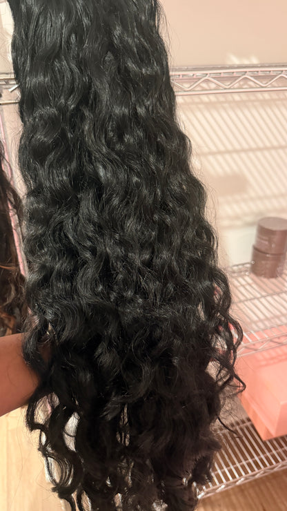 Raw Indian Curly 3-22” Dyed Black